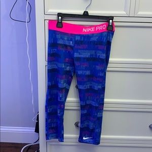 nike pro leggings work out pants (short)